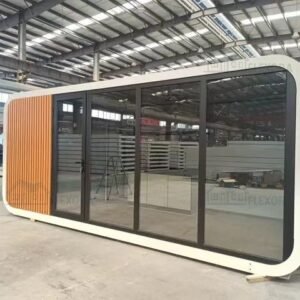 fa 01 customizable glass wall apple cabin pod prefabricated garden guest house