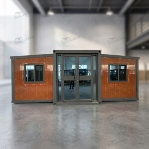 modern double wing folding house – customizable 3 bedroom prefab villa