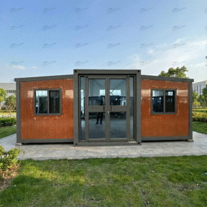 modern double wing folding house – customizable 3 bedroom prefab villa