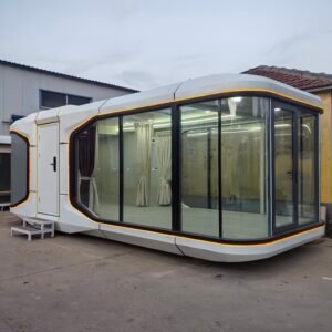 Luxury Space Capsule House FS-E7 - 38㎡ Prefab Pod with Balcony